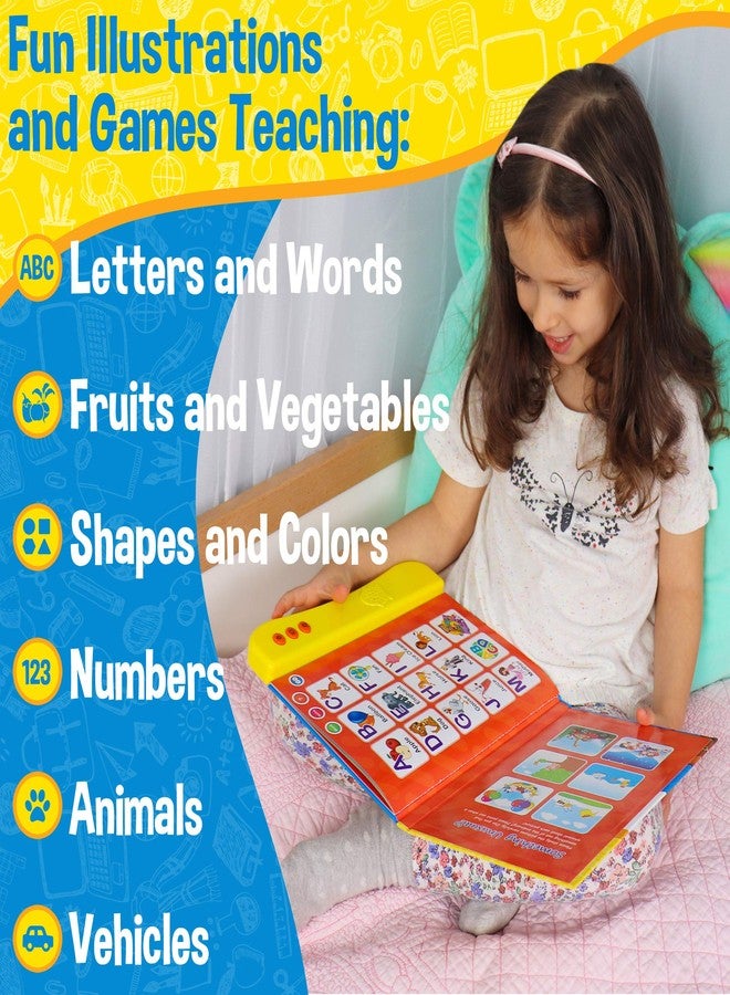 Funshpiel ABC Learning For Toddlers Sound Book, Ideal for Learning & Education Toys, Speech Therapy Toys, Preschool Learning Toys, 8 Page Toddler Activity Book Learning Alphabets, Animal, Speak and Spell & More - Image 4